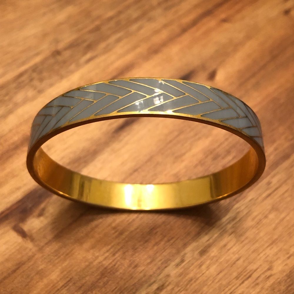 J.Crew | Herringbone Enamel Bangle | 2.5” Diameter